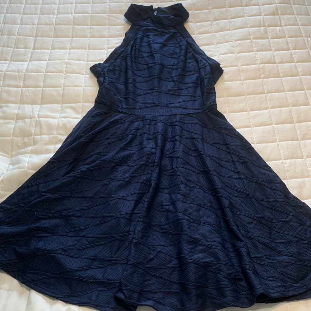 Navy halter dress